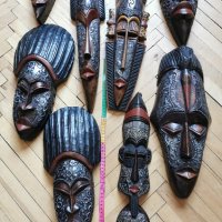 Африкански  маски 8 броя, снимка 3 - Декорация за дома - 37084791