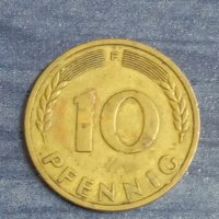 10 пфенинга (1949)марка,,F,,, снимка 1 - Нумизматика и бонистика - 38839189