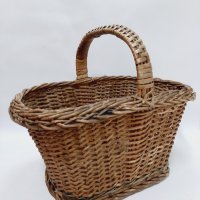 Стара голяма запазена кошница за пикник(6.1), снимка 4 - Антикварни и старинни предмети - 43571817