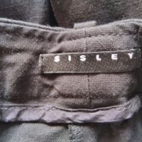 Sisley официален панталон с лен, снимка 3 - Панталони - 26837325