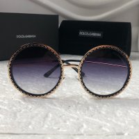 Dolce & Gabbana DG Дамски слънчеви очила кръгли овални , снимка 3 - Слънчеви и диоптрични очила - 38767143