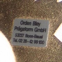 Медальон, орден, отличителен знак, медал от House of Orden Bley в Бон, снимка 5 - Колекции - 28007322