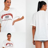 Бяла тениска Balenciaga  код Br32, снимка 1 - Тениски - 35641691