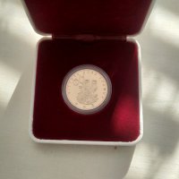 Възпоменателна медална емисия „Честита Нова Година“ с покритие от Розово злато и с диамант., снимка 2 - Нумизматика и бонистика - 43450247