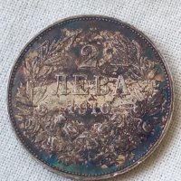 Сребърна монета 2 лева 1910г. Царство България Фердинанд първи 41427, снимка 3 - Нумизматика и бонистика - 43922638