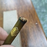 Старо антикварно цигаре кехлибар със златен монограм , снимка 3 - Антикварни и старинни предмети - 44015069
