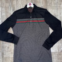 Нова 10%? оригинална маркова мъжка блуза Gucci Гучи класик 100 % памук памучна , снимка 3 - Блузи - 43400471