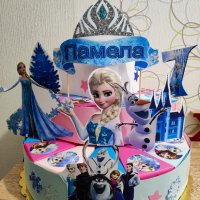 Картонена торта Елза и Анна Frozen , снимка 1 - Други - 43496931