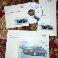 CDКожен калъф упътване ръководство Audi A8 D3 3.0 4.0 4.2 6.0 tdi fsi quattro Ауди А8 MMI мултимедия, снимка 1 - Аксесоари и консумативи - 43807887