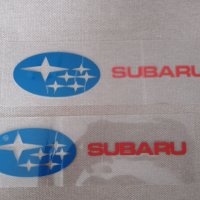 Качествен винилов цветен стикер лепенка с емблема и надпис Subaru, снимка 2 - Аксесоари и консумативи - 37583352