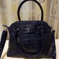 Нова дамска чанта - тъмно лилаво към черно, снимка 3 - Чанти - 28058133
