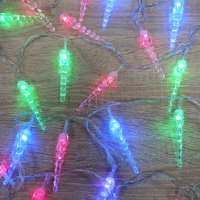 LED Коледни лампички Висулки, цветни, снимка 1 - Декорация за дома - 43336867