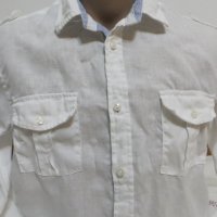 Мъжка риза с дълъг ръкав от лен Zara, снимка 2 - Ризи - 39146229