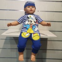 Ново бебешко моряшко комплектче Мики Маус от 3-24 месеца, снимка 2 - Комплекти за бебе - 28610644