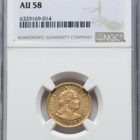 1908 Peru Gozg 1/2 Libra - NGC AU 58 - Златна Монета, снимка 1 - Нумизматика и бонистика - 43772812
