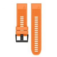 Силиконова каишка GARMIN Fenix 6, 6X, Pro, Solar оранжев цвят, снимка 2 - Каишки за часовници - 35580071