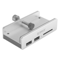 Orico хъб USB 3.0 HUB Clip Type 2 port, SD card reader - aux Micro-USB power input, Aluminum - MH2AC, снимка 3 - Други - 43999875