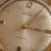 Стар механичен часовник BASA INCABLOC SWISS ANTI-MAGNETIC с позлатена рамка 41969, снимка 7 - Други ценни предмети - 43905317