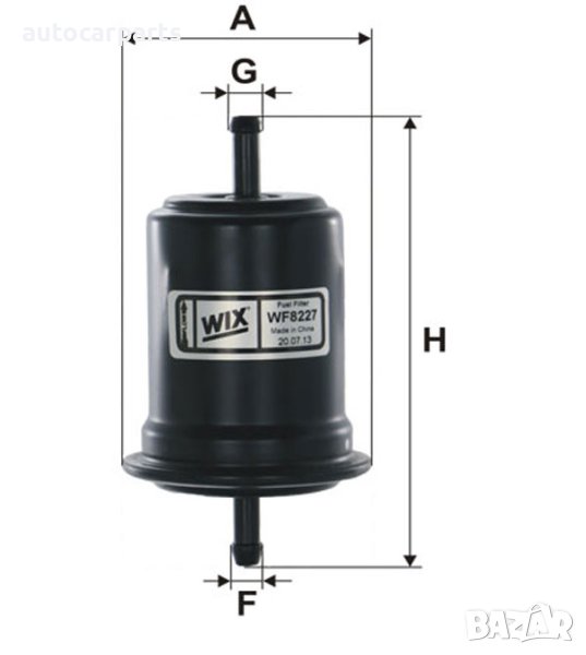 Горивен филтър WIX за ДАЙХАЦУ Териос и Сирион бензинови двигатели 1.0, 1.3, 1.3 4WD, 1.3 VVT-i 4x4, снимка 1