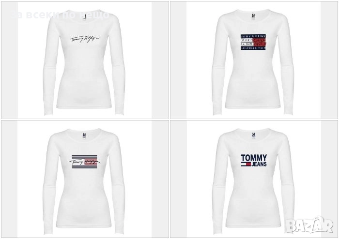 Tommy Hilfiger Дамска Бяла Блуза С Дълъг Ръкав - Налични Различни Модели Код LFS648, снимка 1