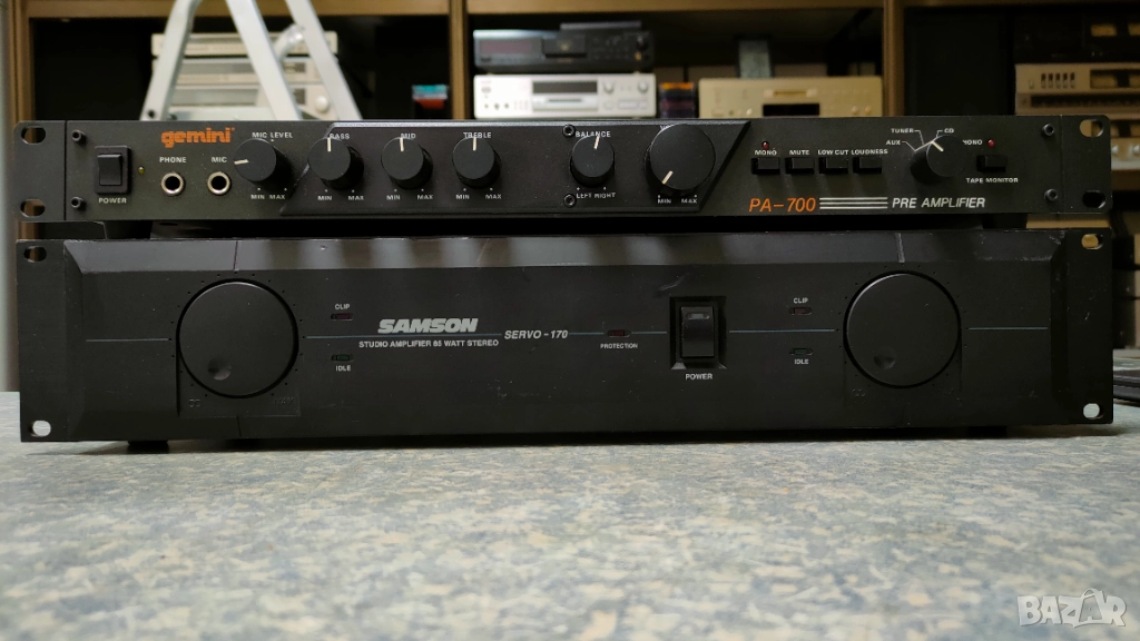 Предусилвател Gemini PA - 700 и крайно стъпало Samson servo - 170, снимка 1
