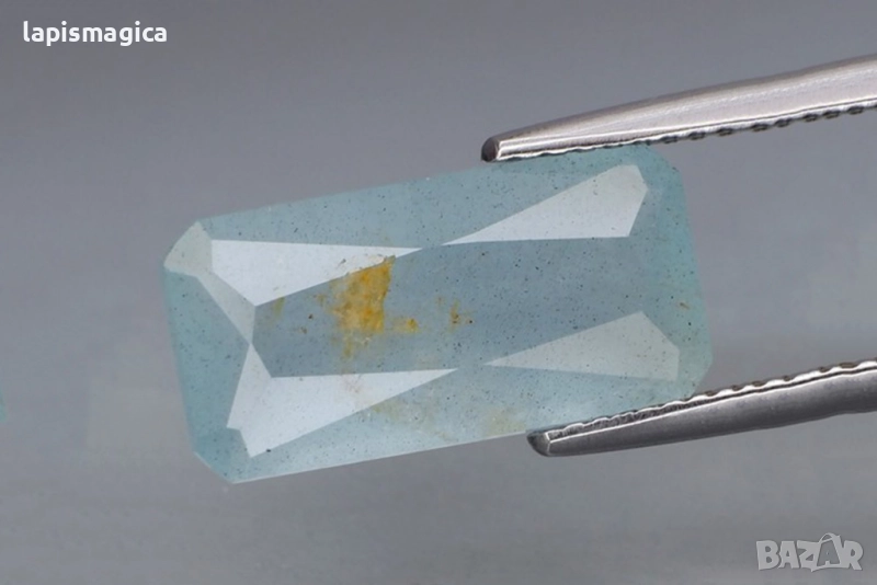 Небесносин аквамарин 5.55ct октагон шлифовка, снимка 1