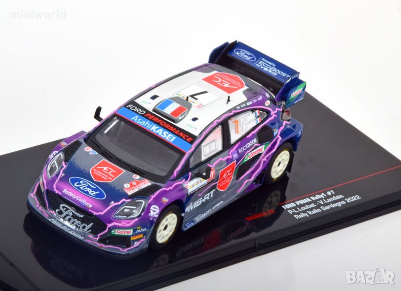 FORD Puma WRC Rally Itali 2020 - мащаб 1:43 на IXO моделът е нов в PVC дисплей-кейс, снимка 1