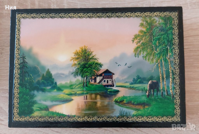 Руска дървена кутия, снимка 1