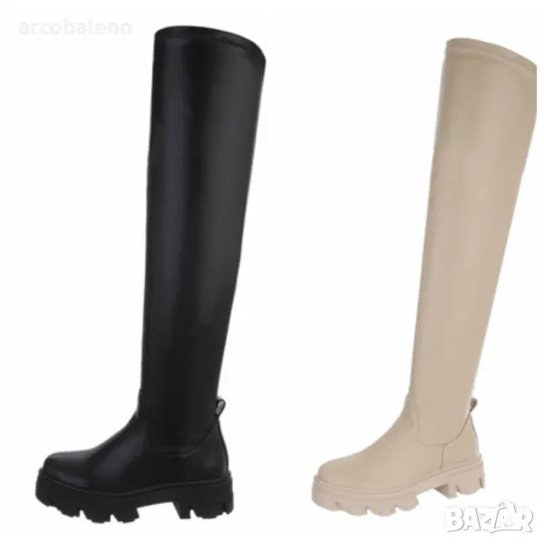  Дамски ботуши над коляното, 2цвята , снимка 1