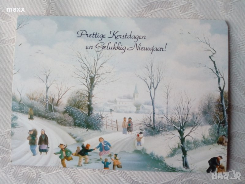 Картичка зима Presttige Kerstdagen en Gelukkig Nieuwajaar 32, снимка 1