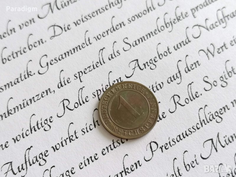 Райх монета - Германия - 1 пфениг | 1928г.; серия A, снимка 1