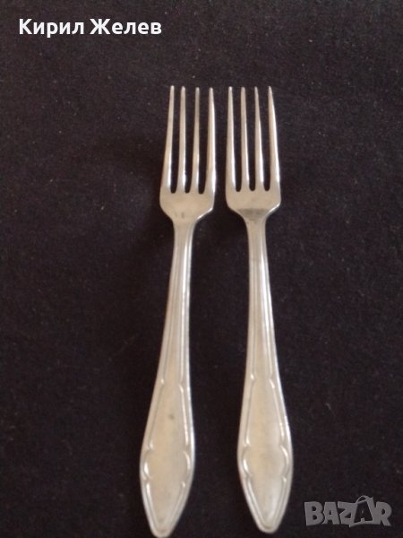 Две стари вилици за десерт с маркировка П. Денев Габрово за КОЛЕКЦИОНЕРИ 8063, снимка 1