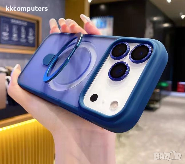 Калъф силикон МagStand Cover + Camera lens / Тъмносин / за iPhone 17 Pro Max 6.9 Баркод : 3132531, снимка 1