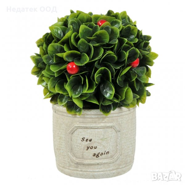 Изкуствен бонсай храст Червени боровинки, 19 см, снимка 1