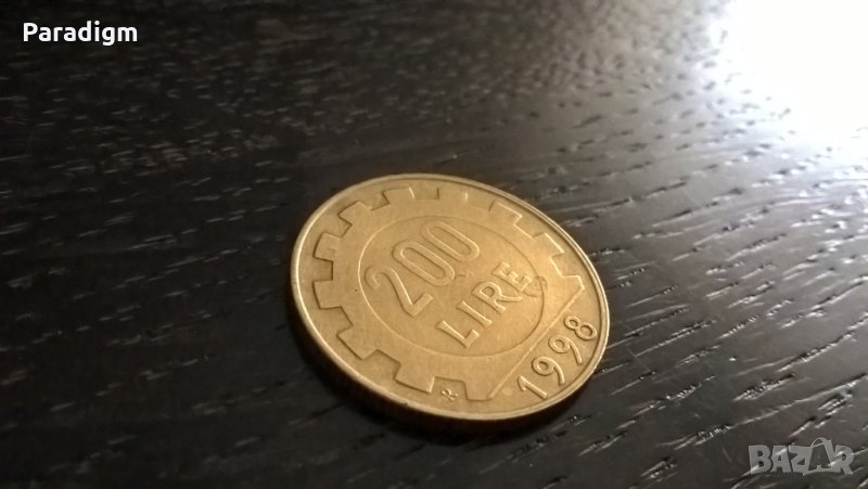Монета - Италия - 200 лири | 1998г., снимка 1