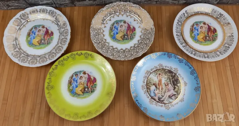 5 чинии с "Трите грации" - Czechoslovakia, снимка 1