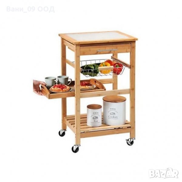 Бамбукова сервизна количка , снимка 1