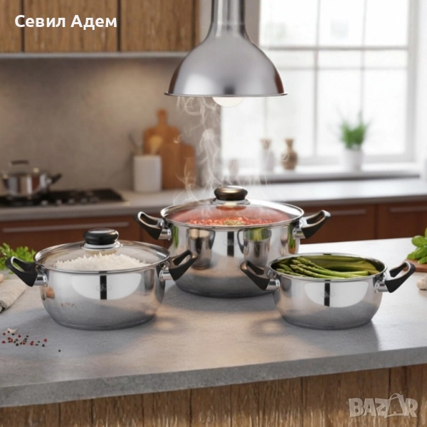 Комплект тенджери MC1855 – 6 части за подредена кухня и готвене без излишен хаос, снимка 1