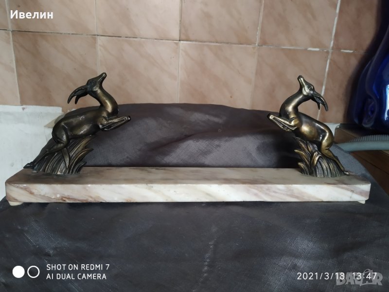 старо настолно огледало арт деко, снимка 1