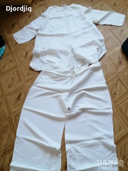 Бял костюм в бохо стил, снимка 1
