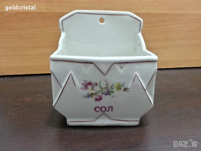 Стар български порцелан буркан , снимка 1
