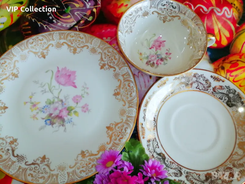 Троен сет Бавария - костен порцелан, снимка 1