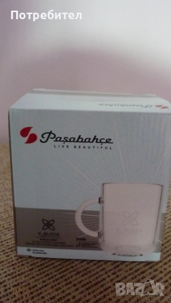 Нова голяма стъклена чаша, снимка 1