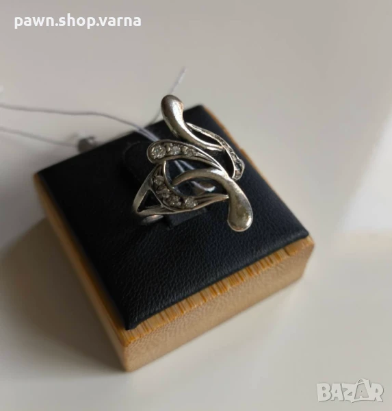 Нов сребърен пръстен 925 с фианити – размер 17 мм, 3,13 г, снимка 1