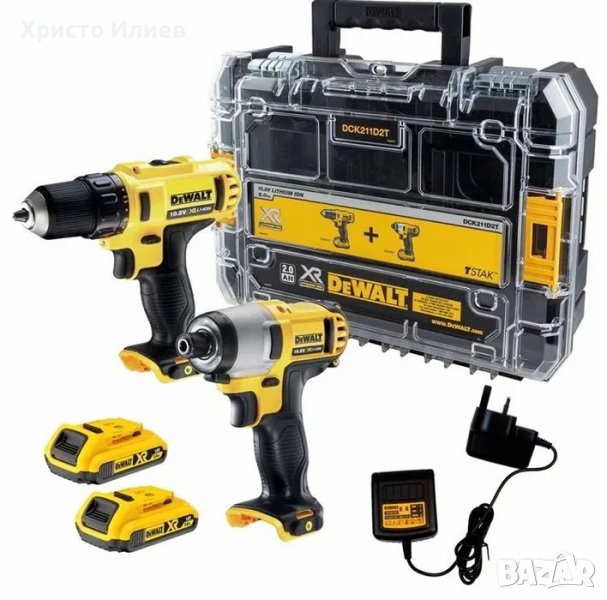 Нов Винтоверт Dewalt DCD710N и Импакт Dewalt DCF815 12V 2 Батерии x 2Ah Зарядно Куфар, снимка 1