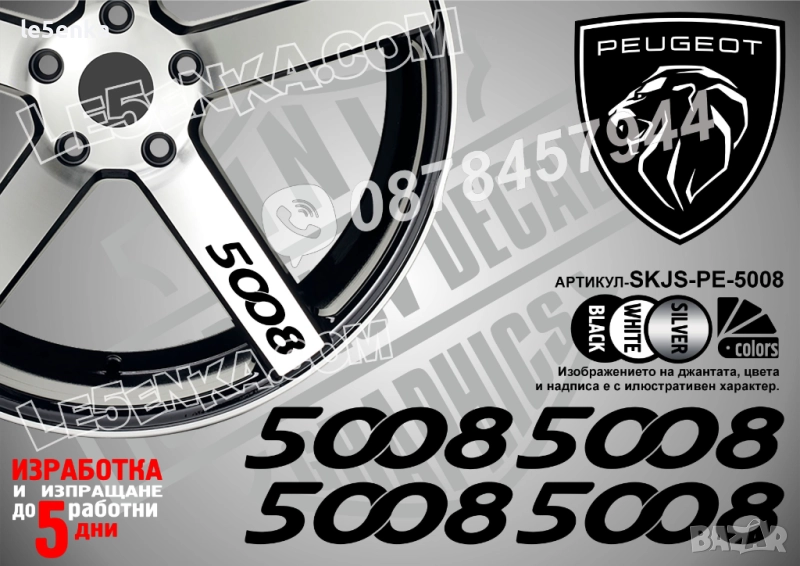 Peugeot 5008 надписи за спици, снимка 1
