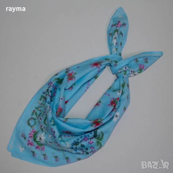 Kenzo памучен квадратен шал принт 59Х59см, снимка 1