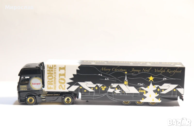 HERPA H0 1/87 MERCEDES BENZ ACTROS  KАМИОН МОДЕЛ ВЛЕКАЧ ТИР, снимка 1