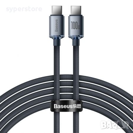 Кабел USB - Type C M/M 2m 3A Baseus CATKLF-CG1 Черна оплетка Quick Charge 3.0 Cable USB to Type-C, снимка 1