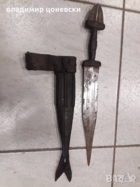 Стара автентична африканска кама, нож, ки, снимка 1